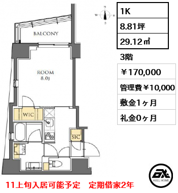 ＲＢＭ外苑前レジデンス 170,000円