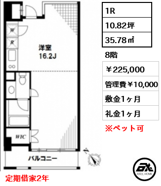 キャビンアリーナ赤坂 225,000円