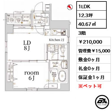Log銀座東 (ログ銀座東) 210,000円