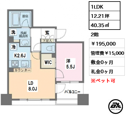 ドゥーエ新川 195,000円