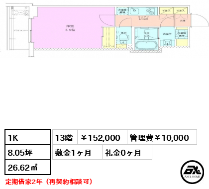 半蔵門レジデンス 15.2万円