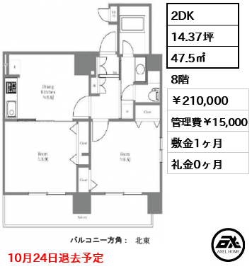 ヴェルト銀座イースト （WELT GINZA EAST） 210,000円