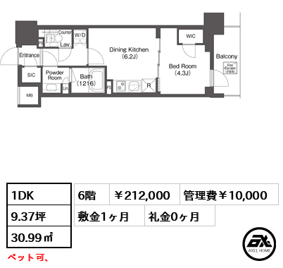 コンフォリア東新宿 212,000円