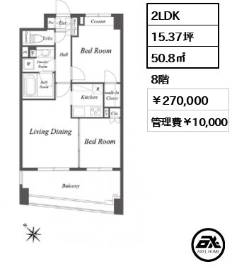 グレースレジデンス東京 270,000円