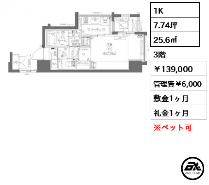 ZOOM月島 (ズーム月島) 13.9万円