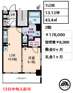 スプリーム月島 （SUPREME TSUKISHIMA） 178,000円