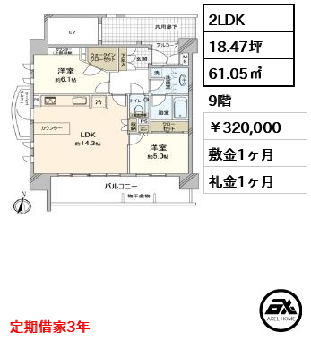 マイネシュロッス四谷 320,000円