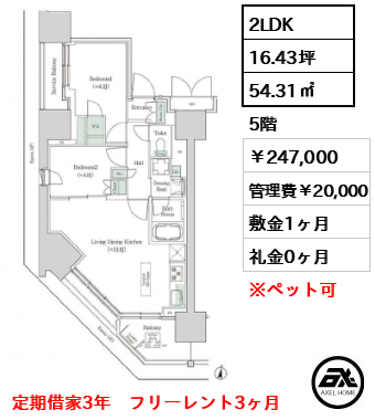 ブルックサイドレジデンス木場 247,000円