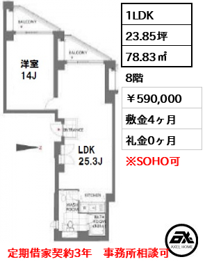 アークヒルズエグゼクティブタワーRoP 590,000円