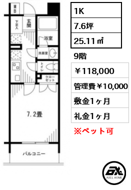セレビア新宿御苑前 118,000円