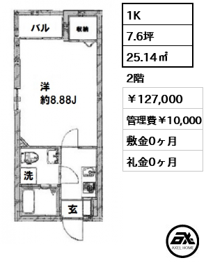 アーバンステージ月島 12.7万円