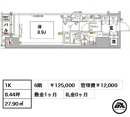 ブレシア銀座イースト 125,000円