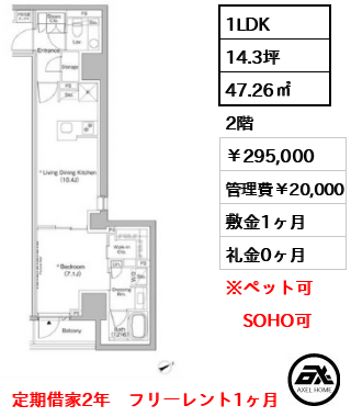 ザ・パークハビオ日本橋茅場町 295,000円