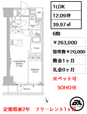 ザ・パークハビオ日本橋茅場町 263,000円