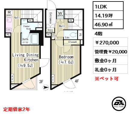 ポラスト代々木八幡 270,000円