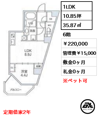 四谷坂町レジデンス 22万円