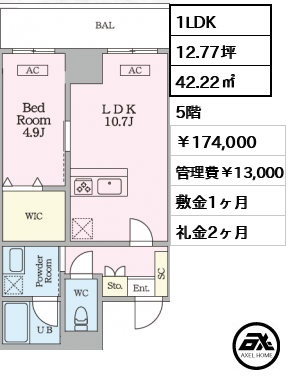 シャントロワ曙橋 174,000円