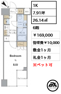 Brillia ist 千駄ヶ谷 (ブリリアイスト千駄ヶ谷) 169,000円