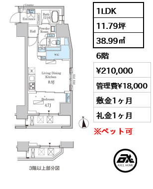 ルジュール神田須田町 21万円