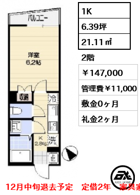 アリトスけやきＶ 147,000円