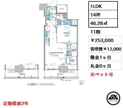 パークアクシス豊洲キャナル 253,000円