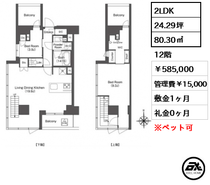 コンフォリア東新宿 585,000円