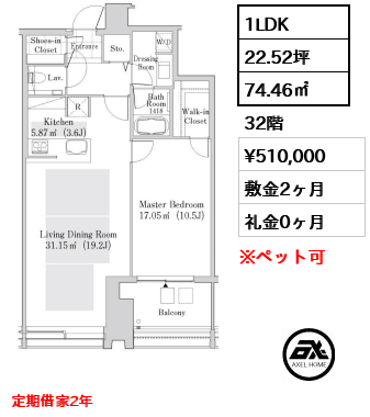 ラ・トゥール新宿ガーデン 51万円