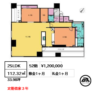 キャピタルゲートプレイス ザタワー 120万円