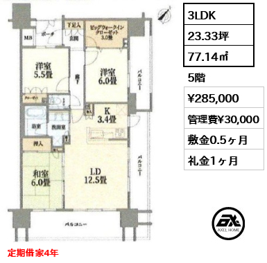 クレストシティレジデンス 28.5万円