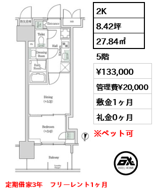 ブルックサイドレジデンス木場 13.3万円