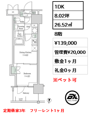ブルックサイドレジデンス木場 13.9万円