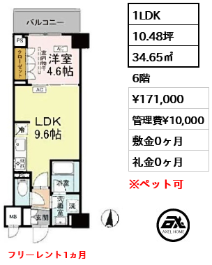 ロイジェント潮見 17.1万円