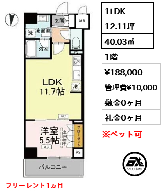 ロイジェント潮見 18.8万円