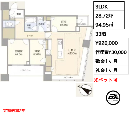 パークタワー勝どき サウス 92万円