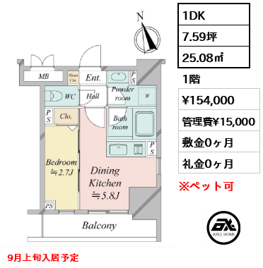 ドゥーエ銀座イーストⅢ 15.4万円