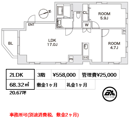 エスペランサ神宮前 55.8万円