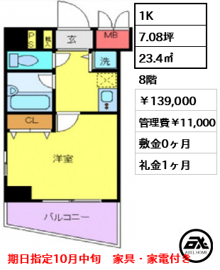 メインステージ四ツ谷 13.9万円