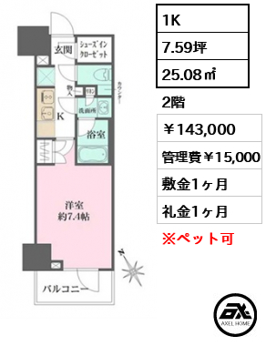 ルフォンプログレ四谷 14.3万円