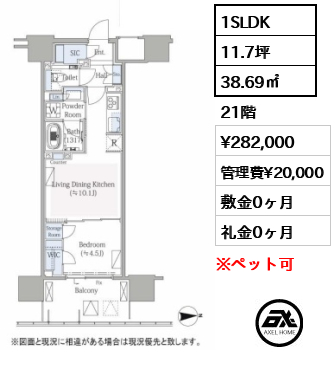 グランドシティタワー月島 28.2万円