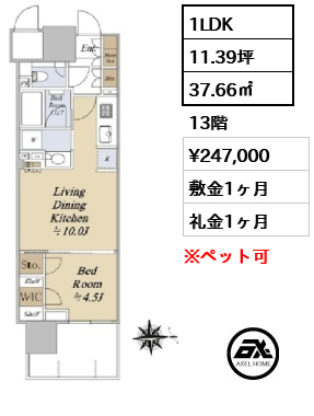 グランドシティタワー月島 24.7万円