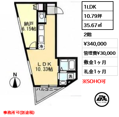 ANQI神宮前（アンキ神宮前） 34万円