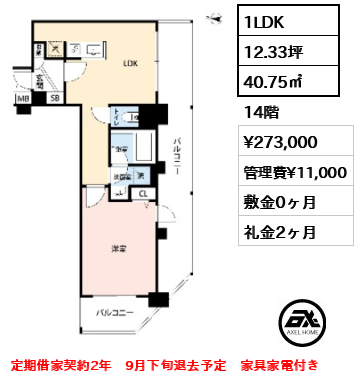レジディア神田東 27.3万円