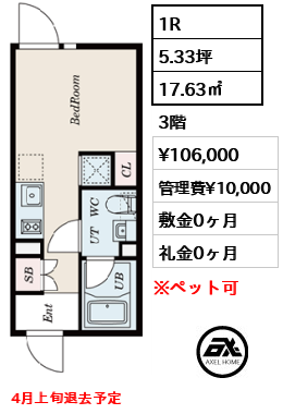 PASEO ICHIGAYA DAIMACHI 1 （パセオ市谷台町Ⅰ）　 10.6万円