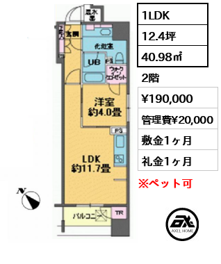 カスタリア銀座Ⅲ 19万円