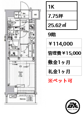 ザ・プレミアムキューブＧ潮見 114,000円