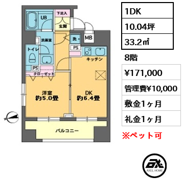 カスタリア新富町 17.1万円