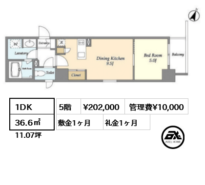 リエトコート元赤坂 20.4万円