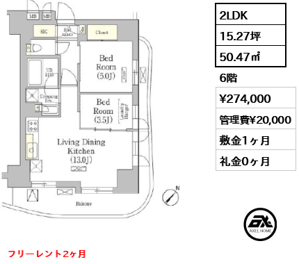 テラス月島 27.4万円
