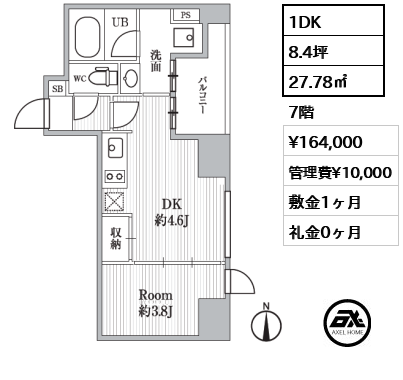 カバナプラス新富町（CAVANA + SHINTOMICHO） 16.4万円