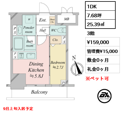 ドゥーエ銀座イーストⅢ 15.9万円